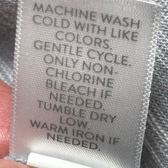 J.Jill Grey Striated Seamed Cap Sleeve Boxy Cotton Tee Size Large - Picture 7 of 9